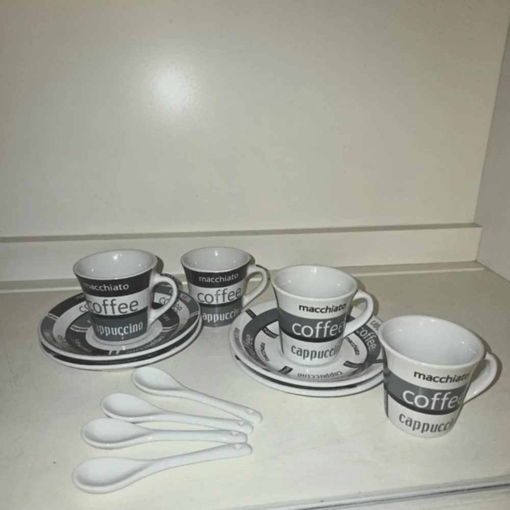 ⭐️40% Off⭐️ IMUSA Espresso Coffee Set with Saucers and Mini Spoons - Set of 4